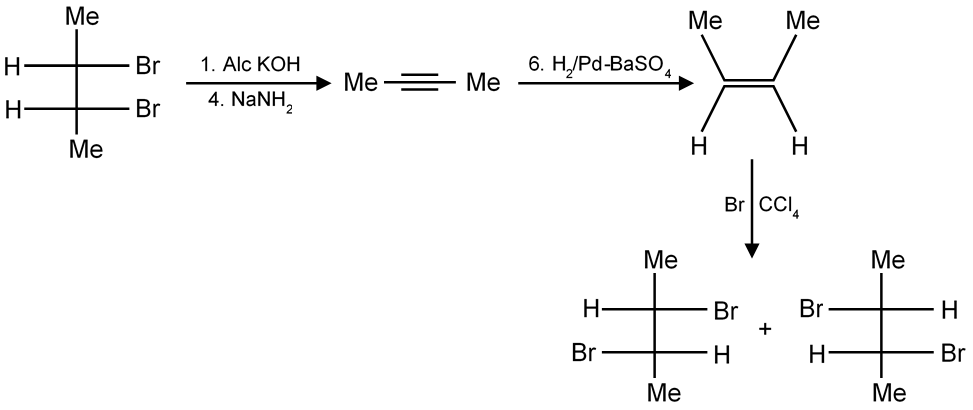 Following conversion can be done in four steps using four reagents one ...