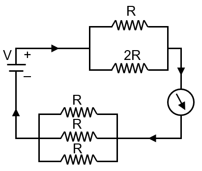 What will be the ratio of current flowing in the upper arm ‘R’ and ...